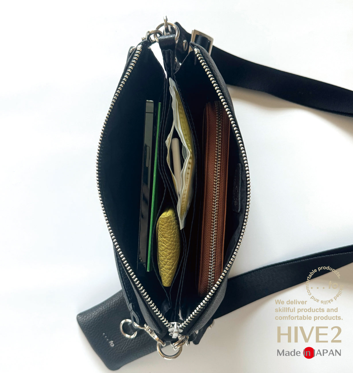 【...to®・HIVE2】一級財布職人が考案「持ちたいモノ」全てを整理整頓できる!3way新型ポルタバッグ