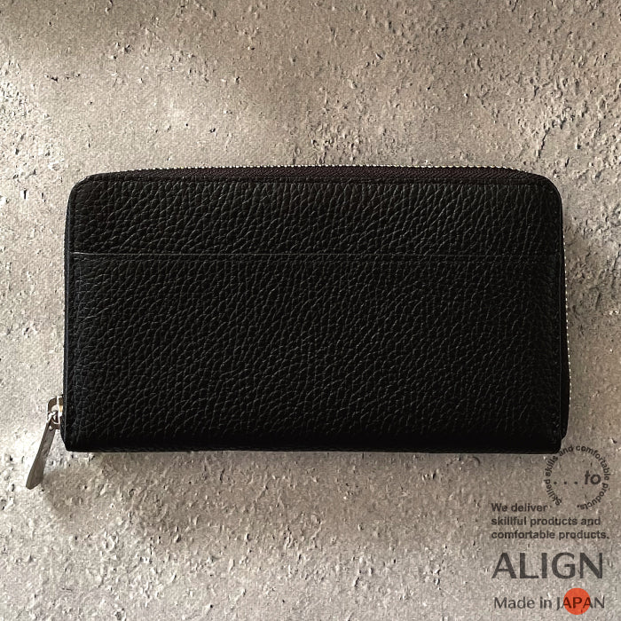 【...to®・ALIGN】大きく開き【一目瞭然】一級財布職人の独自設計・膨らみづらく美しく整う小さい長財布・全8色