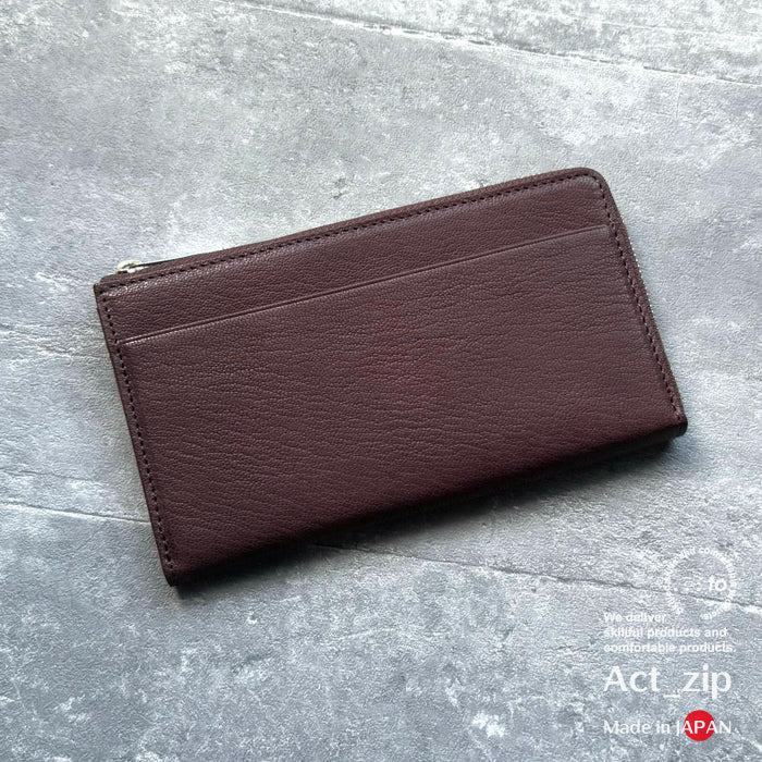 <New Arrival>【カード10枚】薄くて噛まない!膨らみづらい一級職人独自設計 利き手も問わない極薄・極小長財布/Act_zip