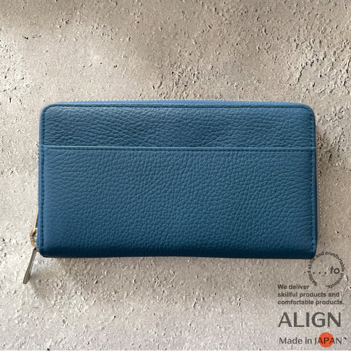 【カード12枚】大きく開き【一目瞭然】一級財布職人の独自設計・膨らみづらく美しく整う小さい長財布/ALIGN