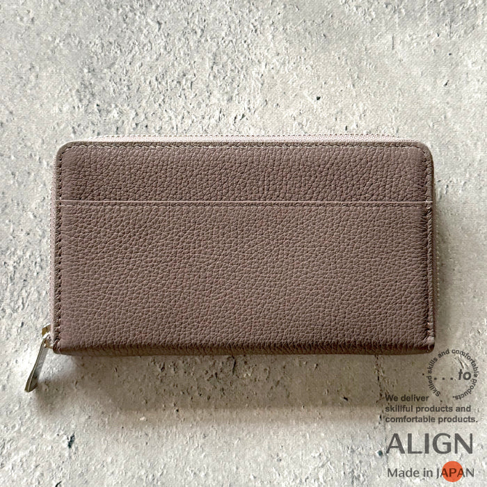 【...to®・ALIGN】大きく開き【一目瞭然】一級財布職人の独自設計・膨らみづらく美しく整う小さい長財布・全8色