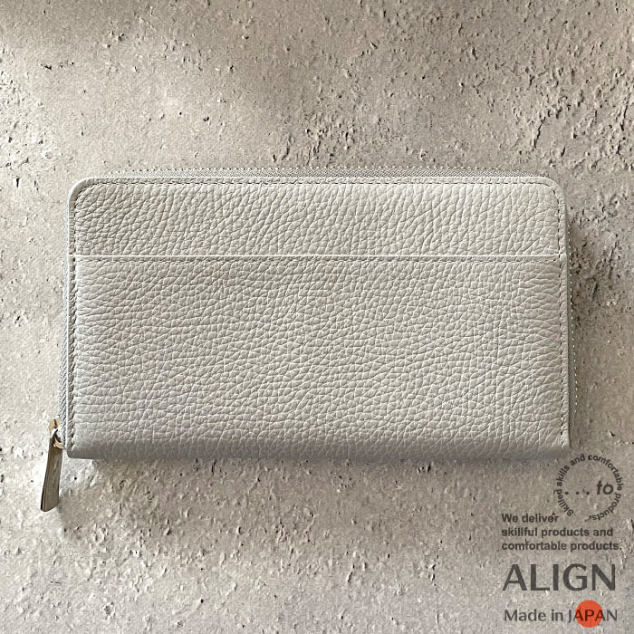 【...to®・ALIGN】大きく開き【一目瞭然】一級財布職人の独自設計・膨らみづらく美しく整う小さい長財布・全8色