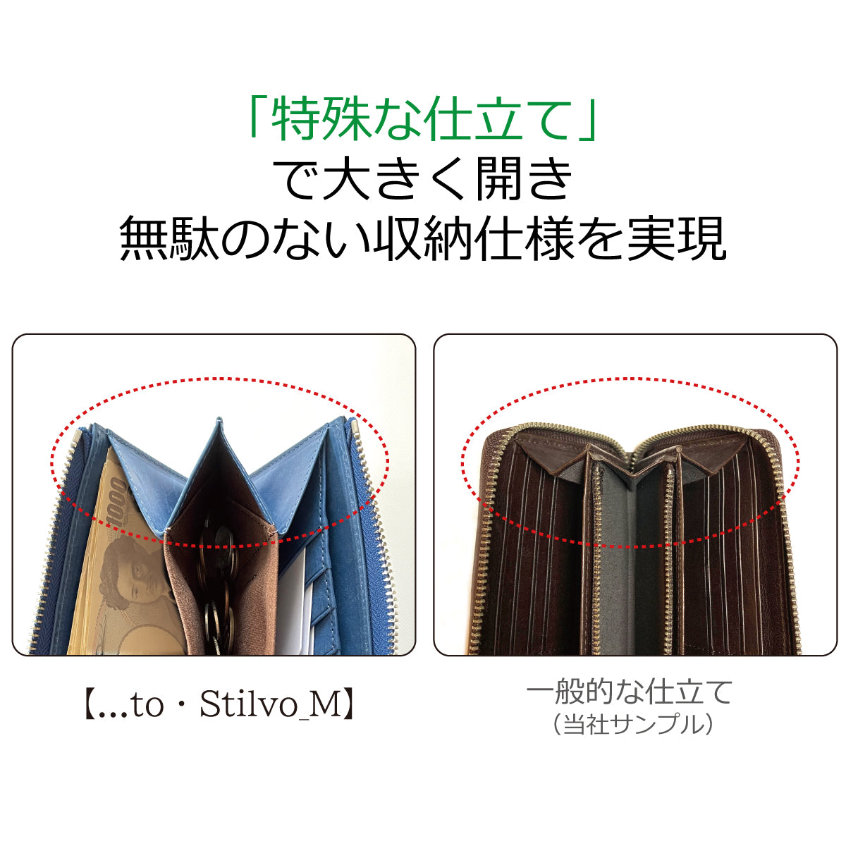 【...to®・Stilvo_M】イタリア革使用・大きく開いて出し入れ快適「手のひら長財布」全4色