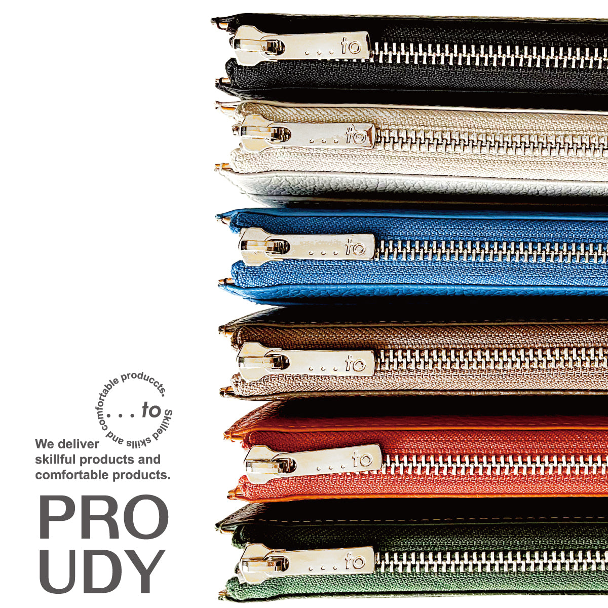 【...to®・PROUDY】・「最大30枚のカード」を膨らまずに収納可能。カード28枚が「美しく並ぶ」整う長財布 全6色