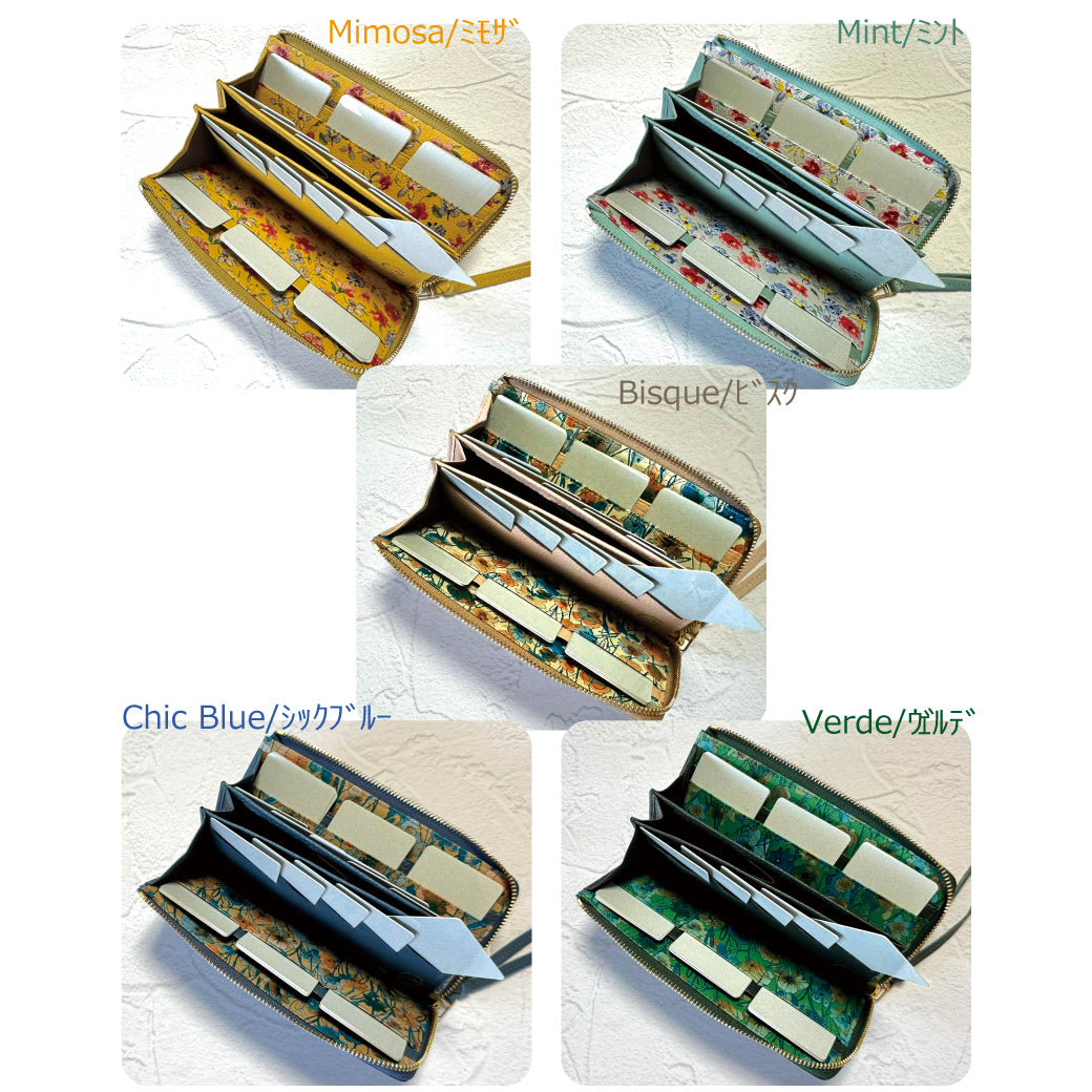 <New Arrival>【カード30枚】膨らみづらくカードが整列。利き手を問わない長財布/PROUDY_Donna_Flower