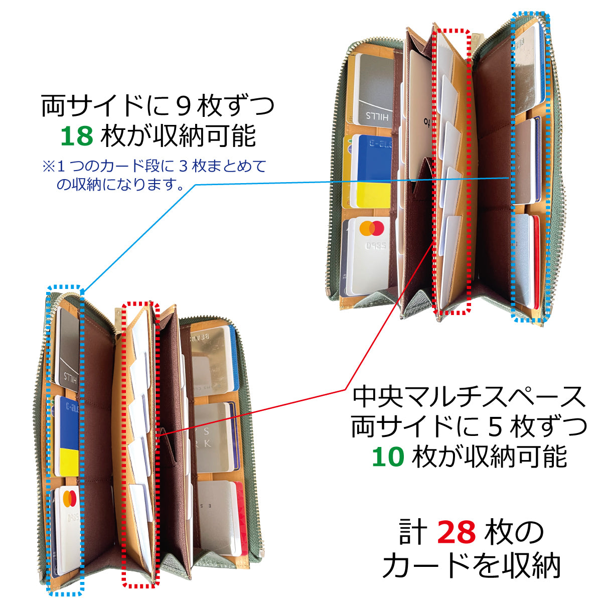 to®・PROUDY】・「最大30枚のカード」を膨らまずに収納可能。カード28